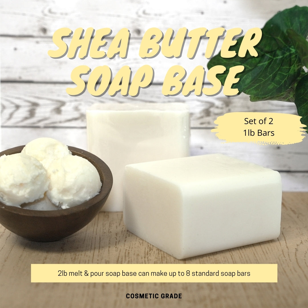 2 lb All Natural White Shea Butter Soap Base for Soap Making Melt