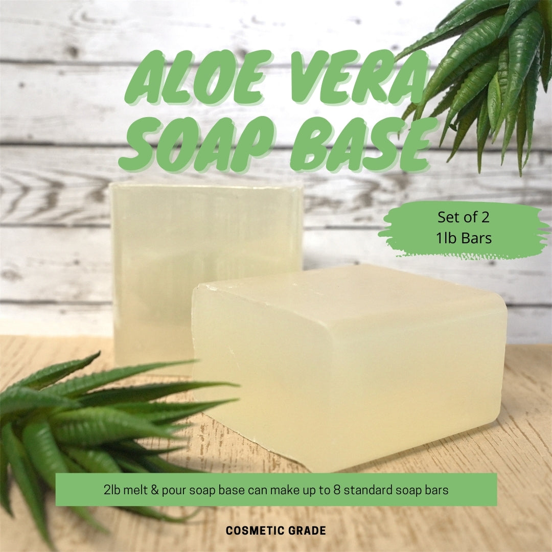 10 lbs ALOE VERA GEL MELT AND POUR Soap Base 100% All Natural Healing Clear  Green No Chemical SLS SLES Free Soy Free Luxurious Vegetable Oil Vegan