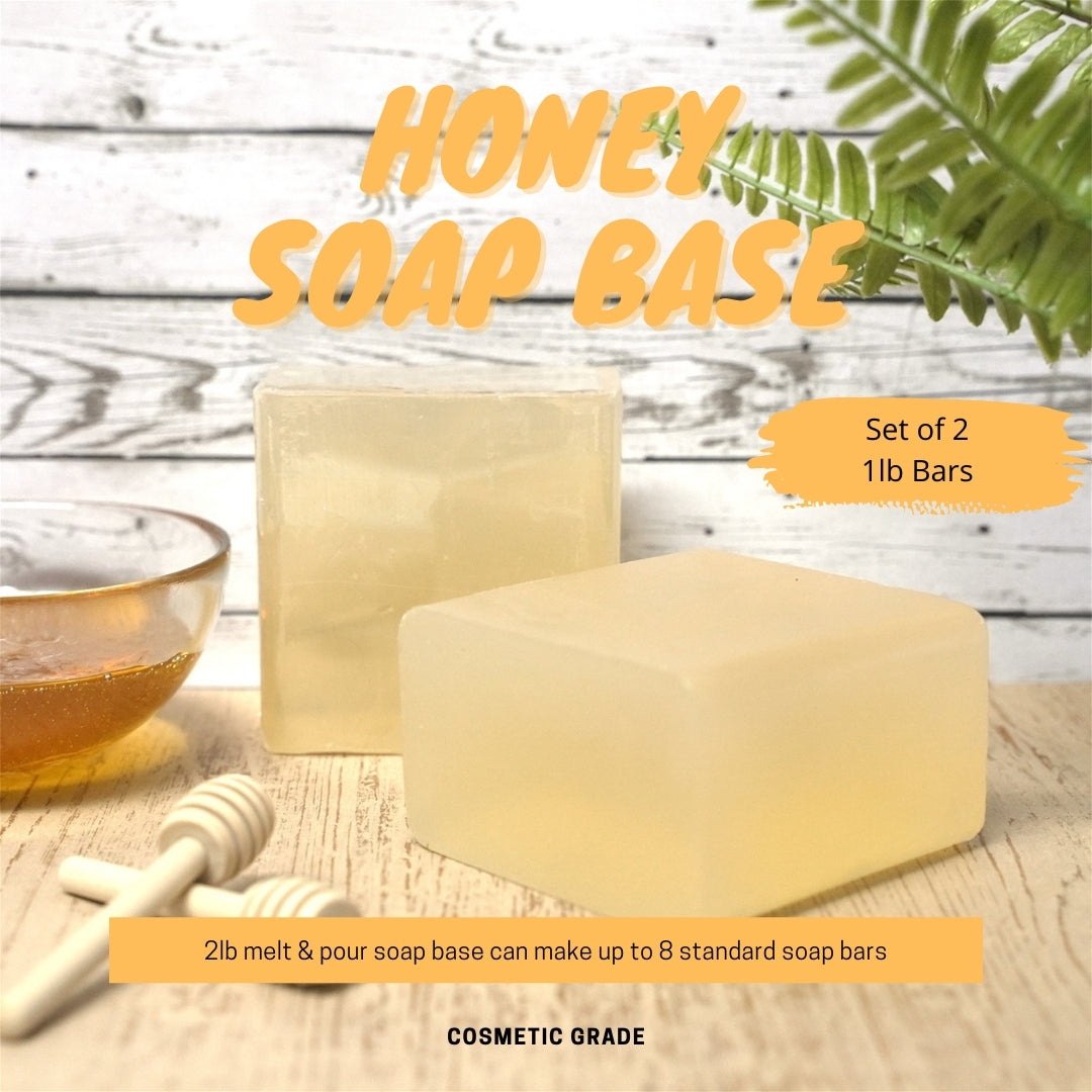 Honey Soap Base - Moisturizing Melt and Pour Soap base for crafters - 2  Pound 