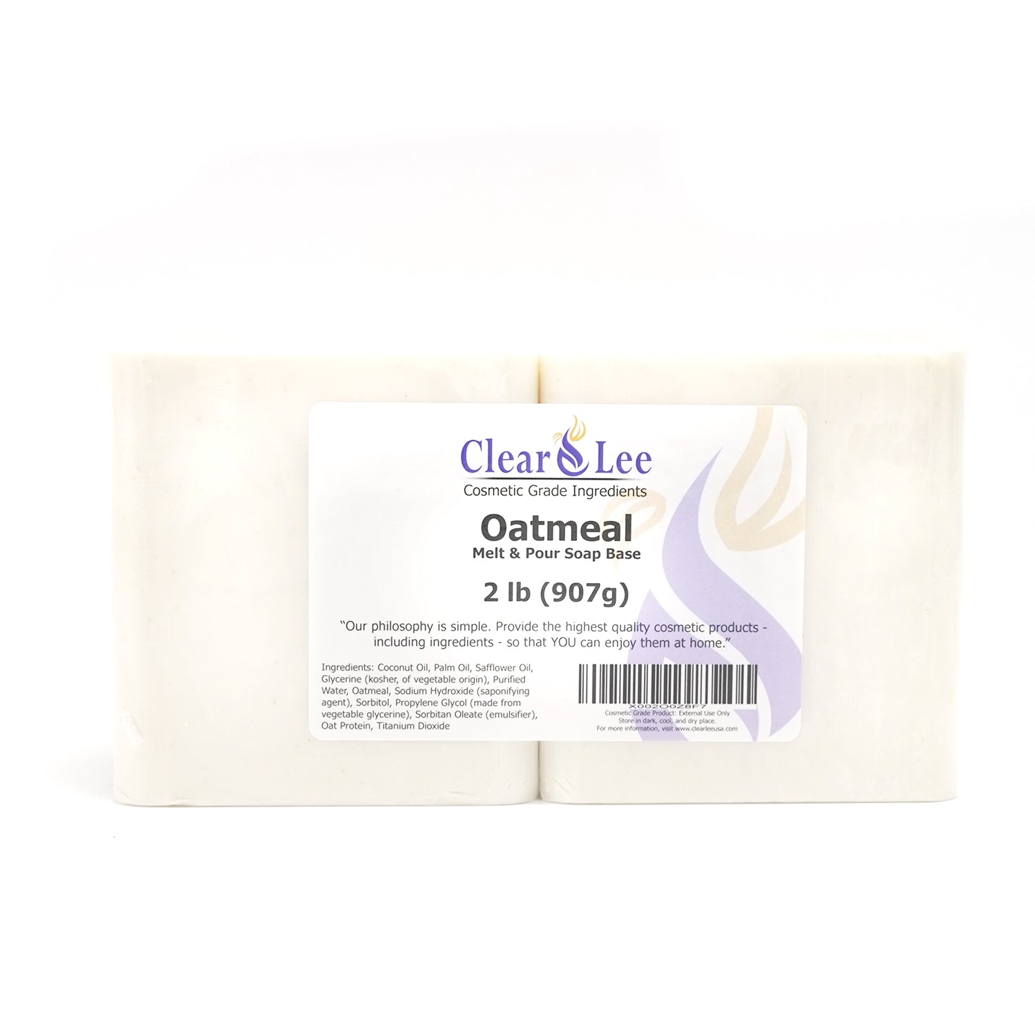 2 lb EXFOLIATING OATMEAL MELT AND POUR SOAP Opaque 100% All